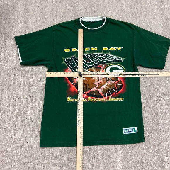 Vintage Green Bay Packers Shirt Mens Medium Green 1990s NFL Football - Picture 7 of 10